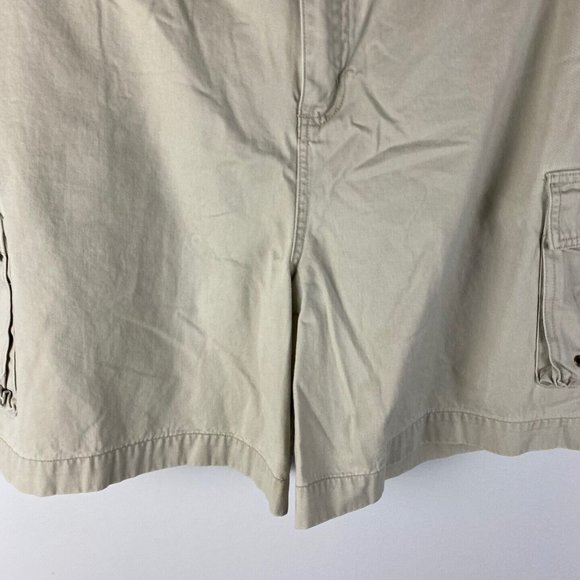 Mickey Mouse Disney Store Cargo Shorts Mens Large Beige Elastic Waist - Picture 3 of 10